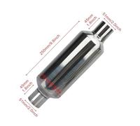 Auto Terminale Scarico Tubo Accessori Auto Sistemi Scarico 2 2.25 2.5 3'' Silenziatore Scarico Silenziatore Alto Flusso Puntale Ritaglio Tubo Scarico Acciaio Inox Silenziatore Tubo Scappamento(51x101x