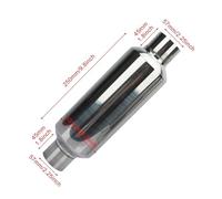 Auto Terminale Scarico Tubo Accessori Auto Sistemi Scarico 2 2.25 2.5 3'' Silenziatore Scarico Silenziatore Alto Flusso Puntale Ritaglio Tubo Scarico Acciaio Inox Silenziatore Tubo Scappamento(57x101x