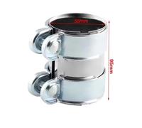 Auto Terminale Scarico Tubo Morsetto Scarico 45 Mm 50 Mm 55 Mm 60 Mm 65 Mm 70 Mm 76 Mm Connettore Per Tubo Di Scarico Giunto Morsetto Per Manicotto Punta Regolabile Tubo Scappamento(55mm(2.17 in))