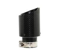 Auto Terminale Scarico Tubo Punta Silenziatore Fibra Carbonio Lucida Per Auto Di Scarico Silenziatori Ugello Universale Dritto In Acciaio Inox Nero Ricambi Auto Tubo Scappamento(63mm-76mm)