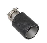 Auto Terminale Scarico Tubo Scarico Fibra Carbonio Opaco Per Auto Punta Del Tubo Di Scarico Arricciato Universale Argento In Acciaio Inox Decorazioni Per Tubo Scappamento(57MM-101MM)