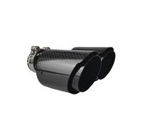 Auto Terminale Scarico Tubo Terminale Di Scarico Universale In Fibra Di Carbonio Per Auto Lunghezza Del Silenziatore Nero A Forma Di Y Doppio Out Lucido In Twill Tubo Scappamento(51mm-76mm-Right)