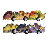 Auto trainate da Dinosauri - Giocattoli Dinosauri per bambini indietro le Auto da corsa,6 pz. Dinosauri, Camion Giocattolo rimovibili, Gioco di veicoli, Giocattoli