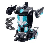Auto Trasformabile - Giocattolo Robot Elettrico RC con Luci,2 in 1 Veicolo Girevole 360° per Bambini Idee Regalo Esterni Interni
