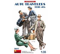 Auto Travelers Set 1/35 Miniart Di 4 Viaggiatori Civili Degli Anni 1930-40