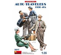 Auto Travelers Set 1/35 Miniart Di 4 Viaggiatori Civili Degli Anni 1930-40