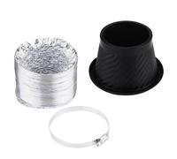 Auto Tubo di Aspirazione Kit Tubo Di Aspirazione Aria Fredda Universale Per Auto Per Paraurti Anteriore Kit Di Ingresso Imbuto Aria Turbo In Plastica ABS(Il giro)