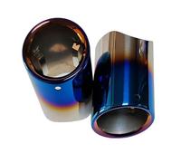 Auto Tubo Scarico Per BMW Serie 5 F10 F11 E60 E61 E39 528i 530i 535i 535d Terminale Di Scarico Decorazione Gola Posteriore Auto Scarico(2pcs blu)