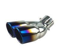 Auto Tubo Scarico Per Mercedes Per Benz ABCE GLE Css W176 W205 W246 C117 W218 Tubo Di Scarico Curvo Marmitta Terminale Ugello A Doppia Uscita Gola Terminale(Blu)