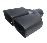 Auto Tubo Scarico Terminale Di Scarico Universale A Doppia Uscita Marmitta Posteriore Tubo Bocca Quadrata In Acciaio Inox Accessori Per Auto Auto Scarico(Matte Black Straight)
