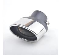 Auto Tubo Scarico Terminale Scarico Rotondo Auto Tubo Acciaio Inossidabile Finitura Cromata Modificato Tubo Scarico Posteriore Auto Auto Scarico(BendA)