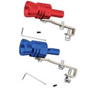 Auto Turbo Sound,Turbo Whistle Valve Simulator,Tubo di Scarico Simulatore,Universal Turbo Fischietto Soundgenerator Tuning, tubo simulatore dimensione L (Blu e rosso)