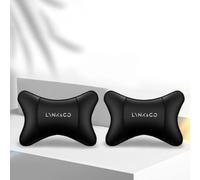Auto UP Pelle Poggiatesta,per Lynk & Co 01/02/03/05/06 Collo Supporto Cuscino Traspirante Morbido Comodo Nessun Odore sedili Accessori,A/Black