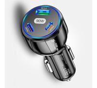 Auto USB C ad alta velocità 90W che carica due PD30W e porta di Chaing rapida per la ricarica efficiente di più dispositivi contemporaneamente