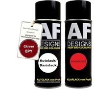 Auto Vernice Spray Set per Citroen EPY Rouge Rubi Nacre MetallicBase Trasparente 2x400ml con vernice spray trasparente