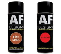 Auto Vernice Spray Set per Fiat 505A Arancio New Batik MetallicBase Trasparente 2x400ml con vernice spray trasparente