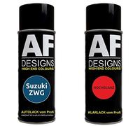 Auto Vernice Spray Set per Suzuki ZWG Speedy Blue MetallicBase Trasparente 2x400ml con vernice spray trasparente