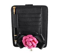 Auto Visor Organizer, Eyeglasses Hanger and Ticket Card Clip, Portable Storage Pouch for Car Visors, Sunglass Holder for Cars, SUVs, Trucks, Convenient Accessory for Travel and Daily Use