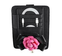Auto Visor Organizer, Portable Car Visor Storage Pouch with Sunglasses Holder, Sunglasses Hanger with Ticket & Card Pocket for Cars, SUVs & Trucks, Practical Visor Organizer for Travel Essentials