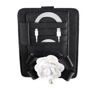 Auto Visor Organizer, Sunglasses Hanger with Ticket & Card Pocket, Portable Storage Pouch, Visor Sunglass Holder SUVs, Trucks, Convenient Accessories for Easy Organization