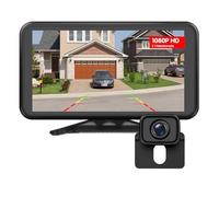 AUTO-VOX Telecamera posteriore wireless: 4,8 pollici HD 1080P visione notturna IP69K impermeabile facile montaggio telecamera posteriore per auto, camion, camper, segnale