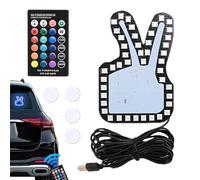 Auto Warning LED - Finger Signal Light, Remote Controlled Safety Sign, Fun Interactive Vehicle Indicator, Multi-Purpose Back Window Display | Easy Installation Car, SUV RV Sedan Vehicles