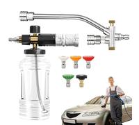 Auto Wash Soap Sprayer, Spray Nozzle Pressure Attachment, Adjustable Cleaning Accessory, Long Range Water Tool For.48x5.91 Inches Outdoor Truck Lawn House Tire Detailing
