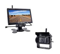 Auto Wayfeng WF® wireless backup parcheggio sistema 17,8 cm HD retrovisore auto monitor con visione notturna a infrarossi telecamera per retromarcia per camper, camion, rimorchi, bus,