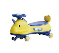 Auto Wiggle con pedaliera, luce musicale, altalena antiribaltamento, auto silenziosa Giocattolo Twist cavalcabile