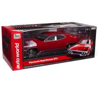 Auto World 1/18 American Muscle 1972 Plymouth Road Runner GTX RallyRed - AMM1299