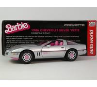 Auto World Chevrolet Corvette silver Vette 1986 BARBIE 1/18 AWSS142/06