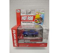 Auto World SC254 Hot Rod Magazine 1974 Vega HO Scale Slot Car Elettrico - Blu