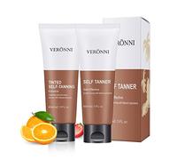 Autoabbronzante Viso e Corpo, MKNZOME Crema Abbronzante Corpo Abbronzante Corpo Abbronzatura Naturale Bronzea Acceleratore Abbronzatura efficace al Sole e nei Lettini Solari