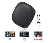AUTOabc Wireless CarPlay Android Auto Adattatore Magic Box with Netflix/YouTube/Google Play/TF Card The Multimedia Video Ai Box Adattatore Wireless USB Dongle for Factory Wired CarPlay Cars