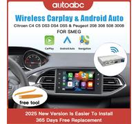 AUTOABC Wireless Carplay Android auto per Peugeot 208 308 508 3008 Citroën C4 DS3 DS4 DS5 SMEG MRNMotocamera multimediale SMEG MRN