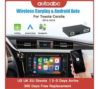 AUTOABC Wireless Carplay Android Auto per Toyota Corolla 2014-2019 AirPlay Mirror Cast Supporto OEM e fotocamera aftermarket Carplay Box