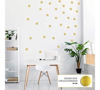 autoadesivi CERCHI muro d'oro nel mese di settembre. Miscela di 107 unità. Decal dorata 4 CM / 7 CM / 10 CM. decorazioni per la casa, ufficio, negozio.