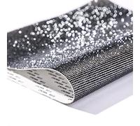 Autoadesivi Cristallo Glitter, Fogli di Strass Autoadesivi con Strass, Cristallo in Resina Bling Adesivo, per Telefono Cellulare, Auto Decorazione, Scarpe, Regalo Vetro Decorazioni (Nero)
