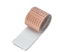 Autoadesivi in vero vetro artigianale Mini specchi quadrati Piastrelle a mosaico Adesivi Bagno Fai da te Artigianato fatto a mano Decorazione della casa per l'arte e l'artigianato(Rose Gold,4X100CM_