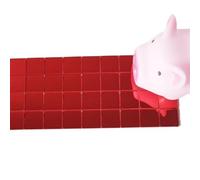 Autoadesivi in vero vetro artigianale Mini specchi quadrati Piastrelle a mosaico Adesivi Bagno Fai da te Artigianato fatto a mano Decorazione della casa per l'arte e l'artigianato(Red,4X30CM_10X10MM
