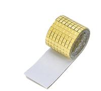 Autoadesivi in vero vetro artigianale Mini specchi quadrati Piastrelle a mosaico Adesivi Bagno Fai da te Artigianato fatto a mano Decorazione della casa per l'arte e l'artigianato(Gold,4X30CM_10X10M