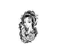 Autoadesivi semipermanenti del tatuaggio ..'erba di lunga durata impermeabili del tatuaggio nel braccio del fiore femminile antiriflesso del vento