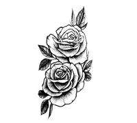 Autoadesivi temporanei del tatuaggio della pelle fiore rosa Tatuaggi rimovibili Flase for il braccio separato e la parte posteriore collo spalla(ABK31)