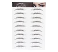 Autoadesivo del Tatuaggio del Sopracciglio, Sopracciglia Autentiche Simili a Capelli, Autoadesivo del Trucco delle Sopracciglia Finte Naturali Impermeabili di Lunga Durata per le Ragazze(NERO-06)