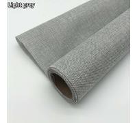 Autoadesivo Lino Tessuto Carta Parati Fai Materiale Arredamento Fodera 45X100cm