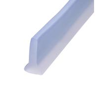 Autoadesivo per doccia, 3 cm di altezza, a forma di T, barriera all'acqua per pavimento della doccia, per separazione a umido e secco, soglia doccia (trasparente, 2 m)