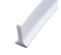 Autoadesivo per doccia, 3 cm di altezza, a forma di T, barriera all'acqua per pavimento della doccia, per separazione a umido e secco, soglia per doccia (bianco, 2 m)