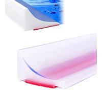 Autoadesivo per Doccia in Silicone, 200CM Barriera Doccia per Pavimento Della, Paratie Antiallagamento,Guarnizione Doccia Sottoporta, Water Stop,Separazione Umido/Asciutto (trasparente)