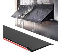Autoadesivo per finestre, colore nero, materiale in gomma altamente flessibile, per prima dell'ingresso di acqua sul telaio della finestra, parapioggia per finestre e porte dell'auto (4,5 cm - 1 m)