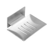 Autoadesivo Portasapone Acciaio Inox, Porta Saponetta da Muro Facile da Installare Antiruggine Impermeabile Portasaponetta da Parete per Cucina Bagno (Argento)